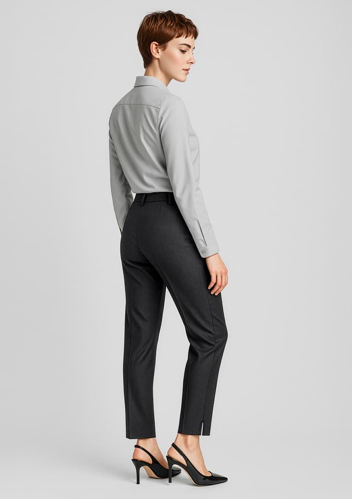 Comfort Wool Stretch Womens Slim Leg Pant — Black