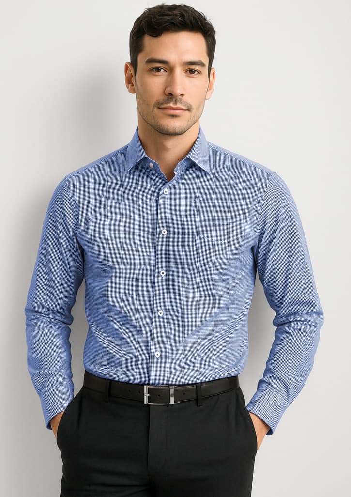 Newport Mens Long Sleeve Shirt — French Navy