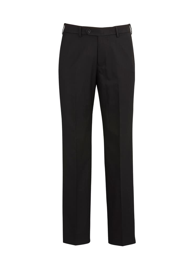 Cool Stretch Mens Flat Front Pant (Regular) — Black