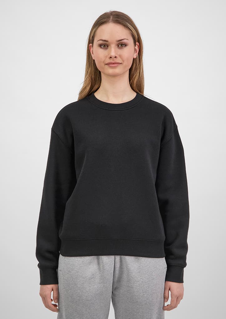 Everyday Womens Crew Sweatshirt — Black