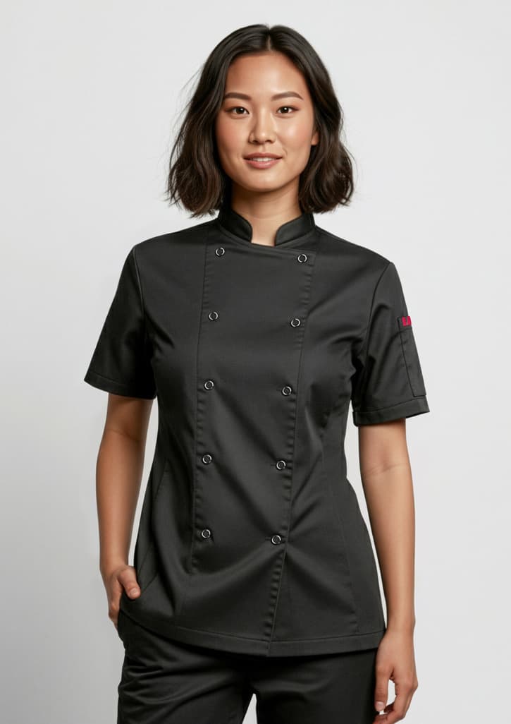 Zest Womens Short Sleeve Jacket — Black