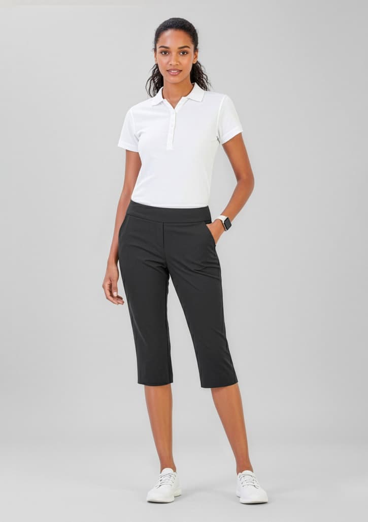 Jane Womens 3/4 Length Stretch Pant — Black