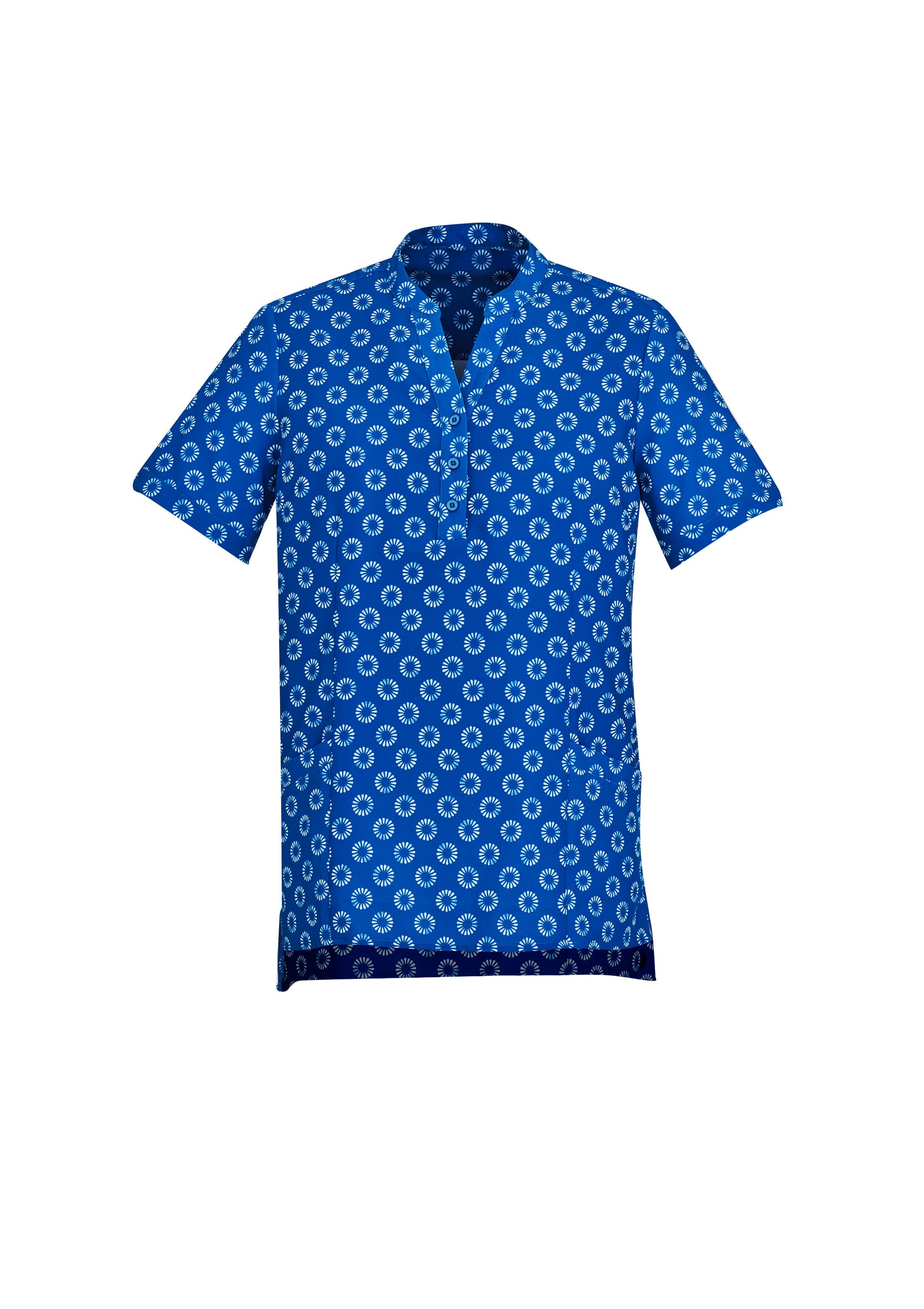 Florence Womens Daisy Print Tunic — Electric Blue