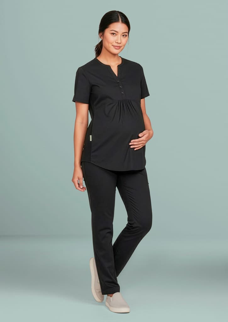 Rose Womens Maternity Scrub Pant — Black