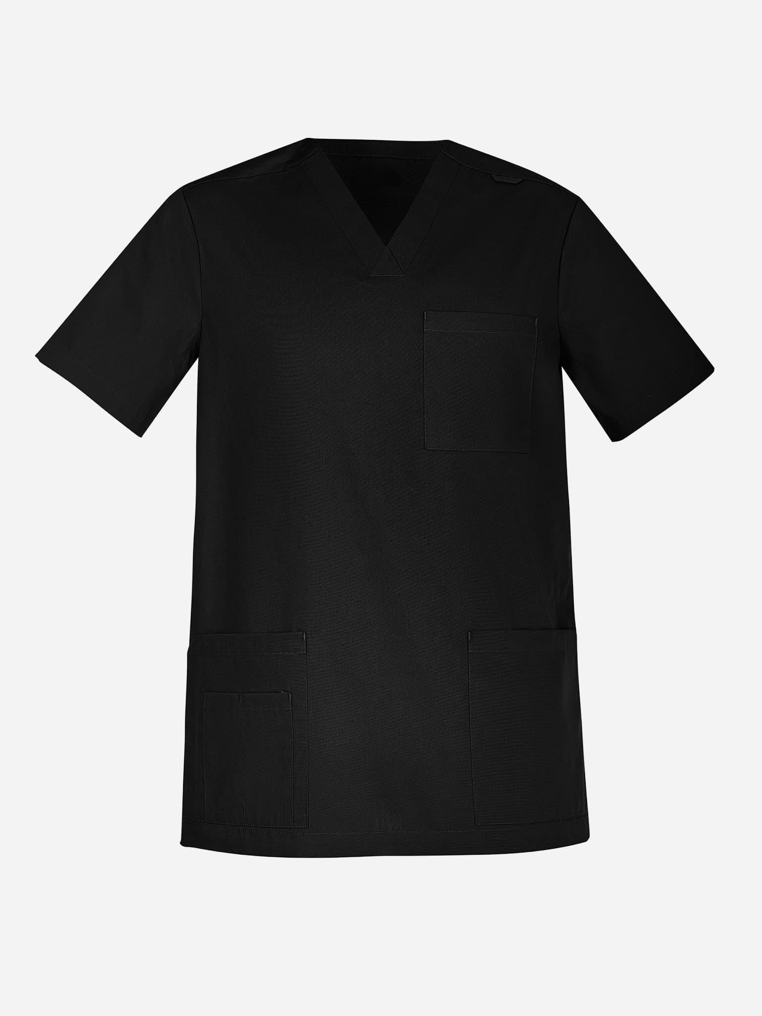 Tokyo Mens Scrub Top — Black