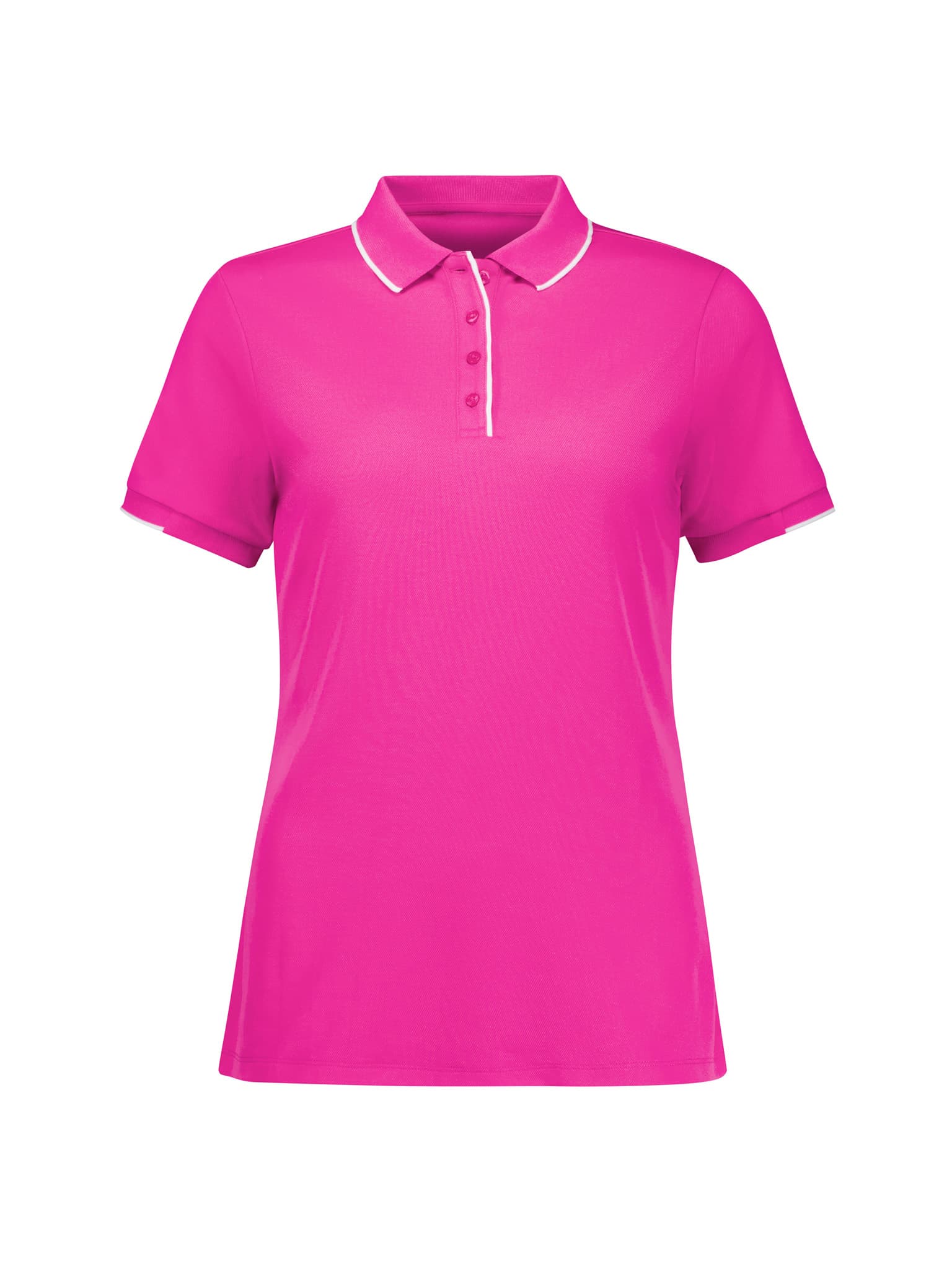 Pink Womens Short Sleeve Polo — Pink