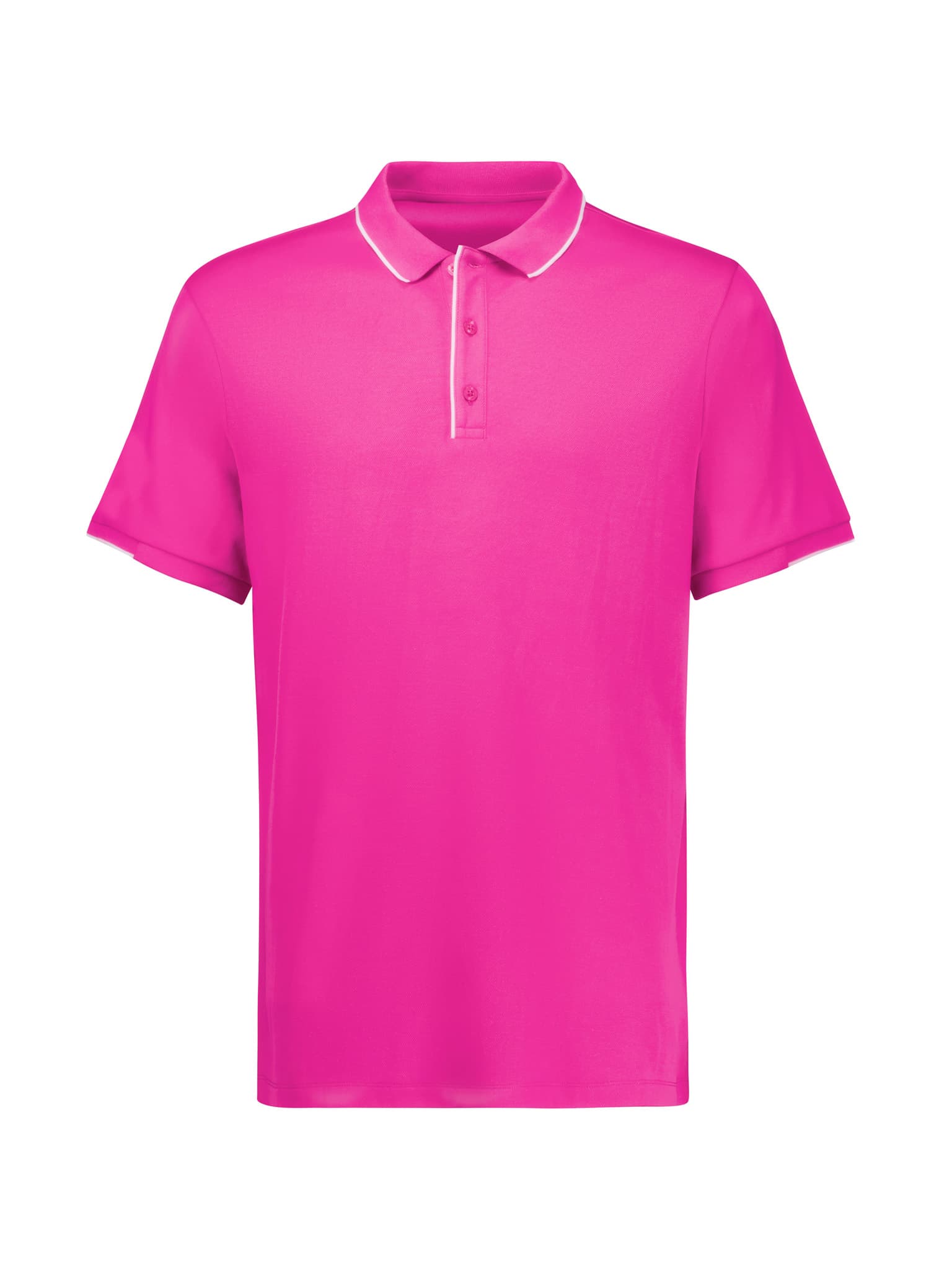Pink Mens Short Sleeve Polo — Pink