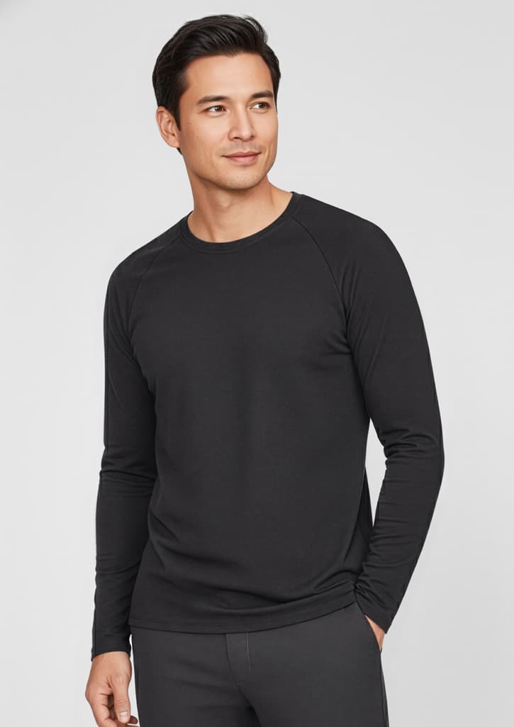 Performance Mens Long Sleeve Tee — Black