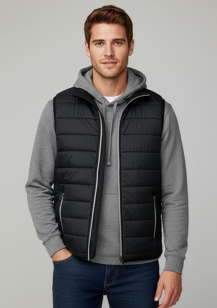 Stealth Mens Vest — Black/Silver