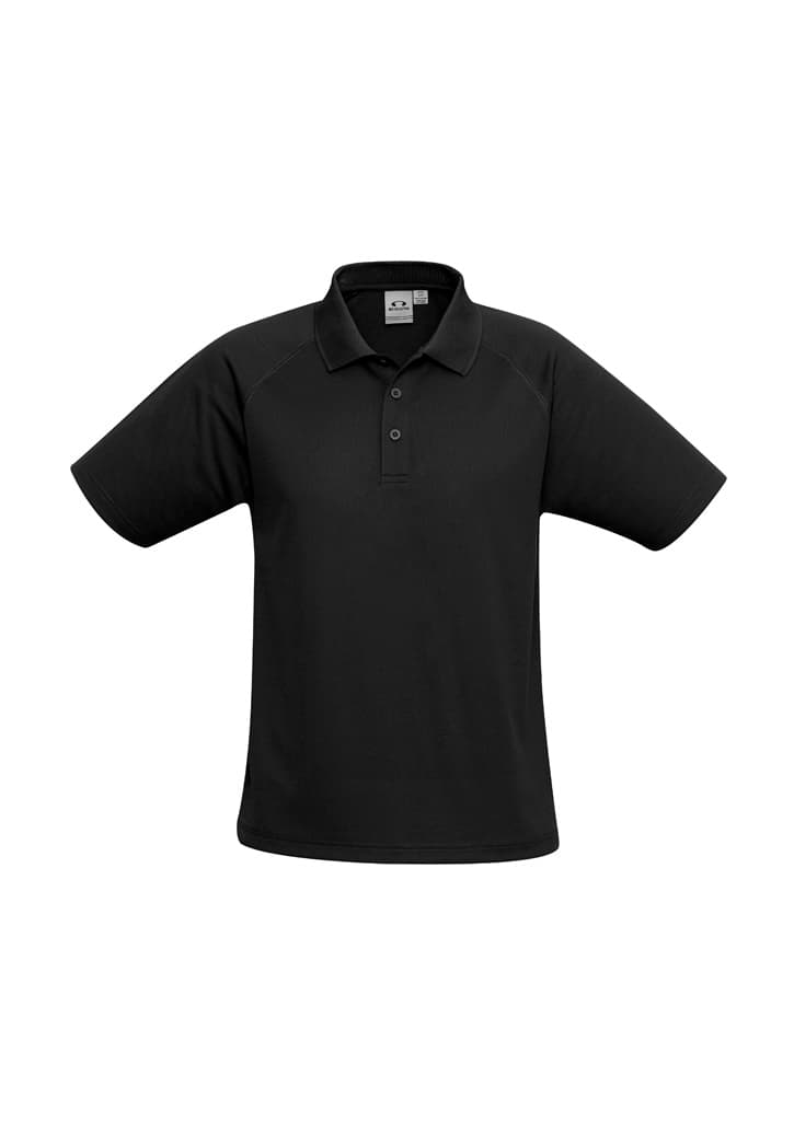 Sprint Kids Short Sleeve Polo — Black