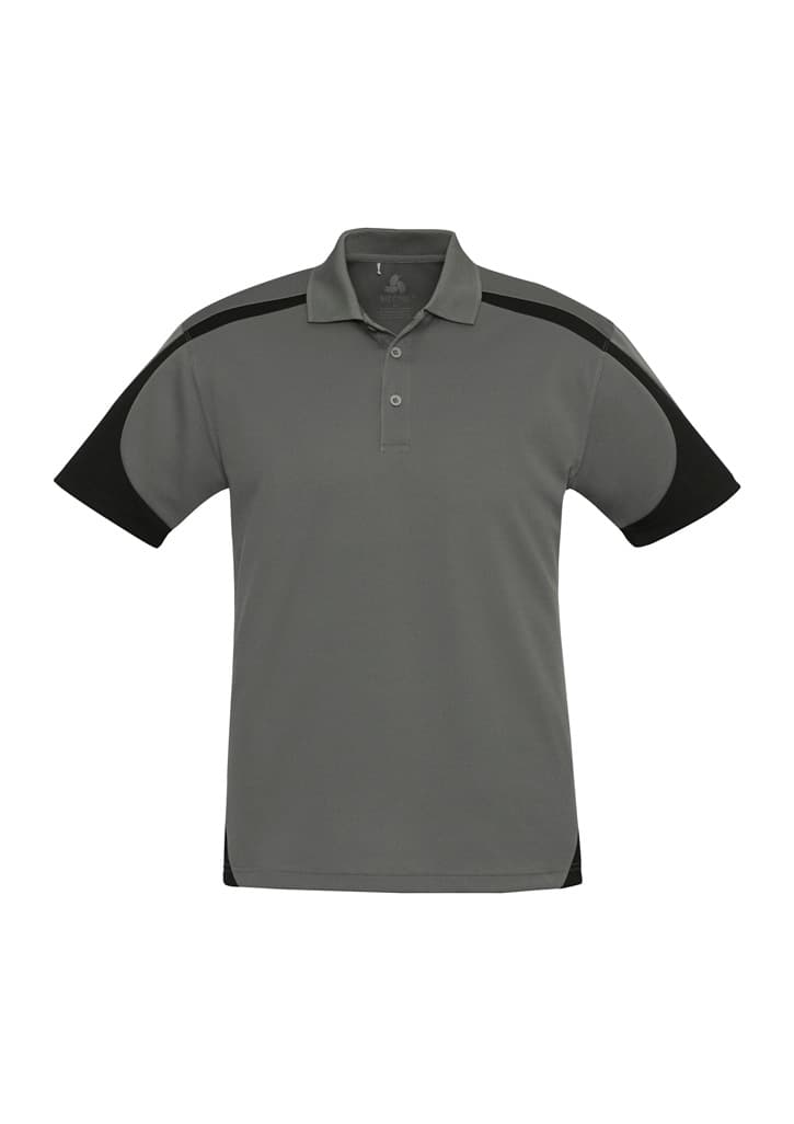 Talon Mens Short Sleeve Polo — Ash/Black