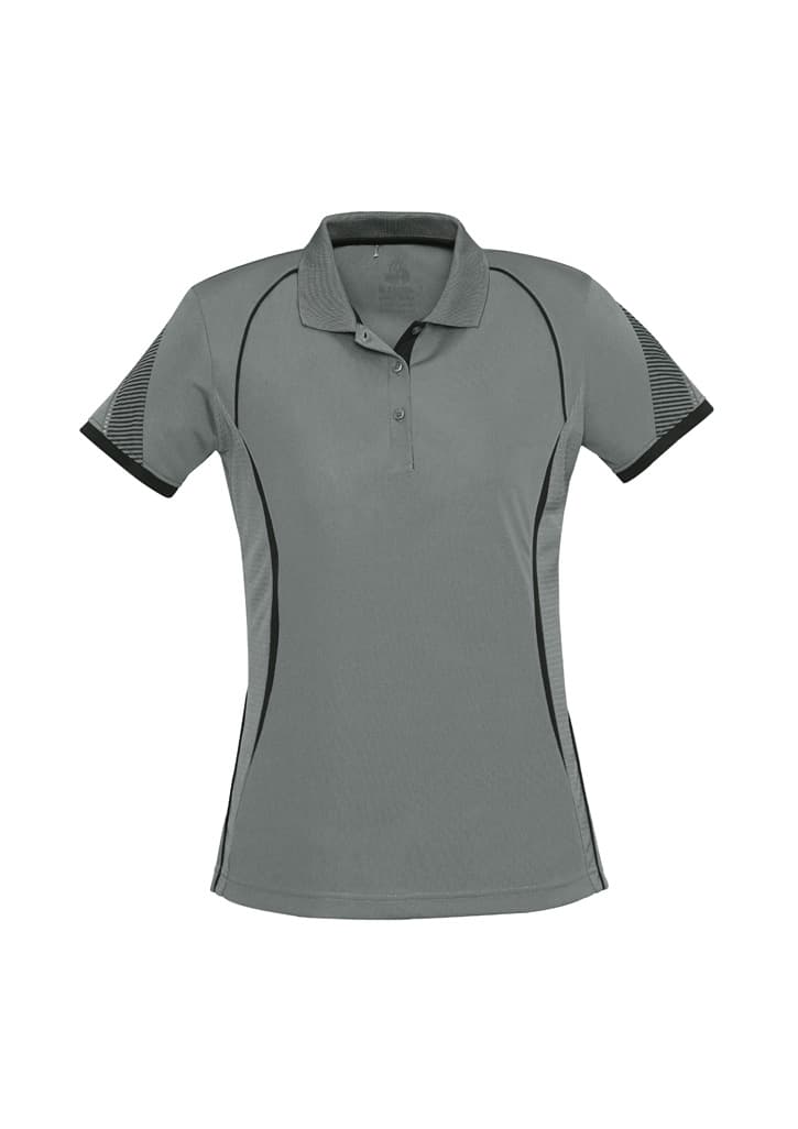 Razor Womens Short Sleeve Polo — Ash/Black