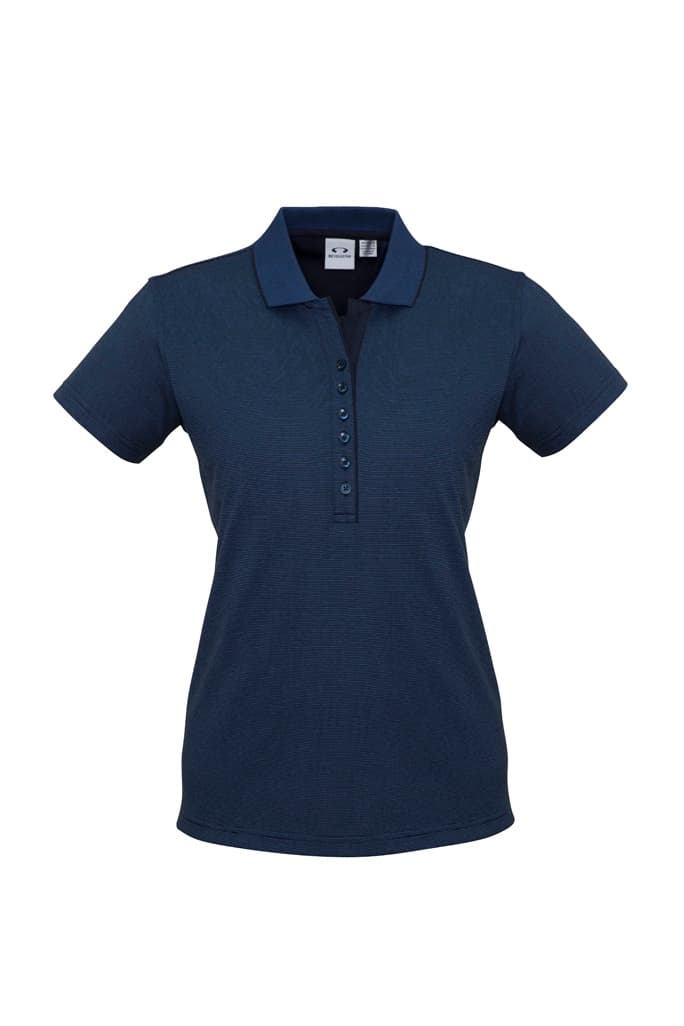 Shadow Womens Short Sleeve Polo — Carbon Blue