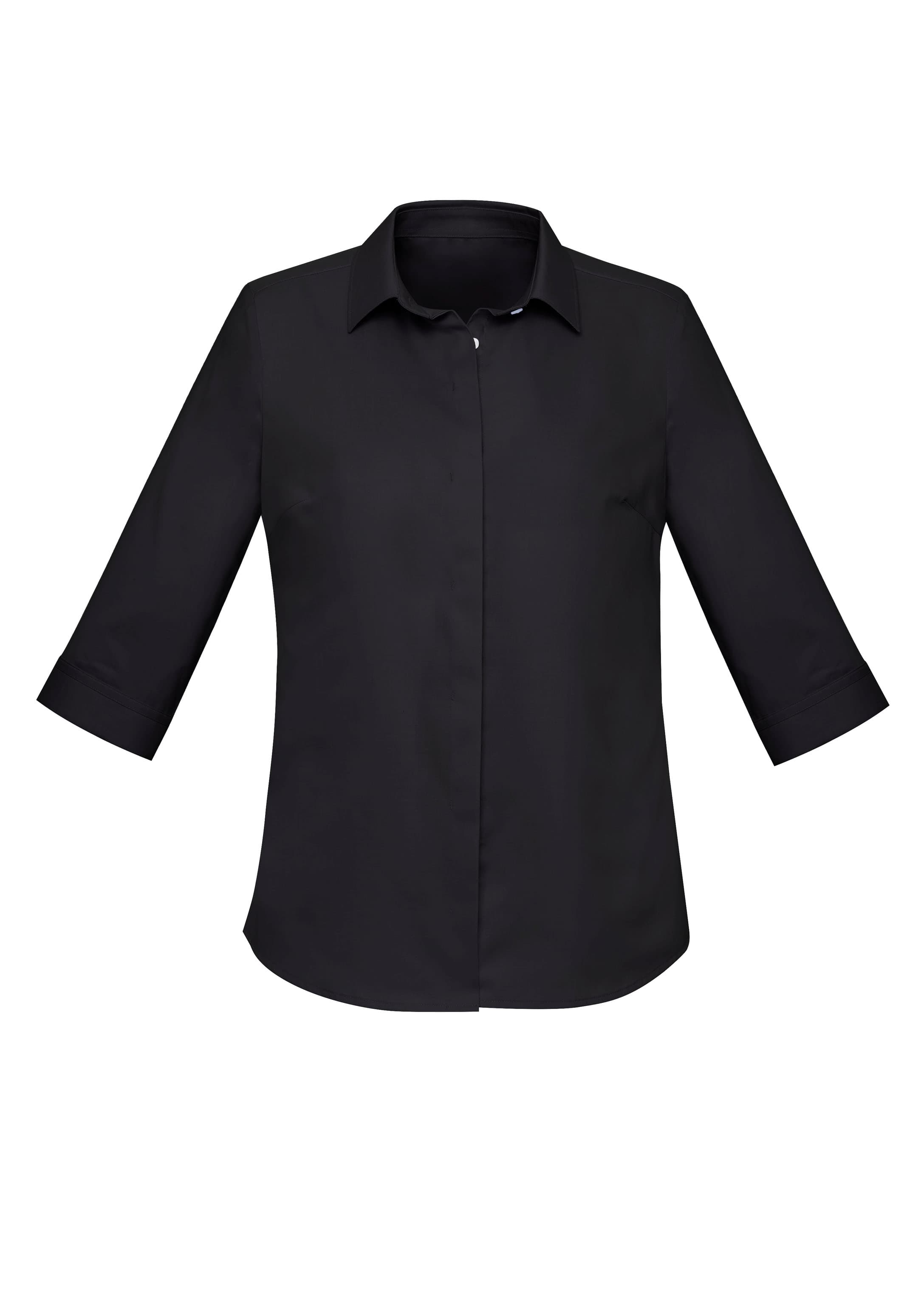 Charlie Womens 3/4 Sleeve Shirt — Black