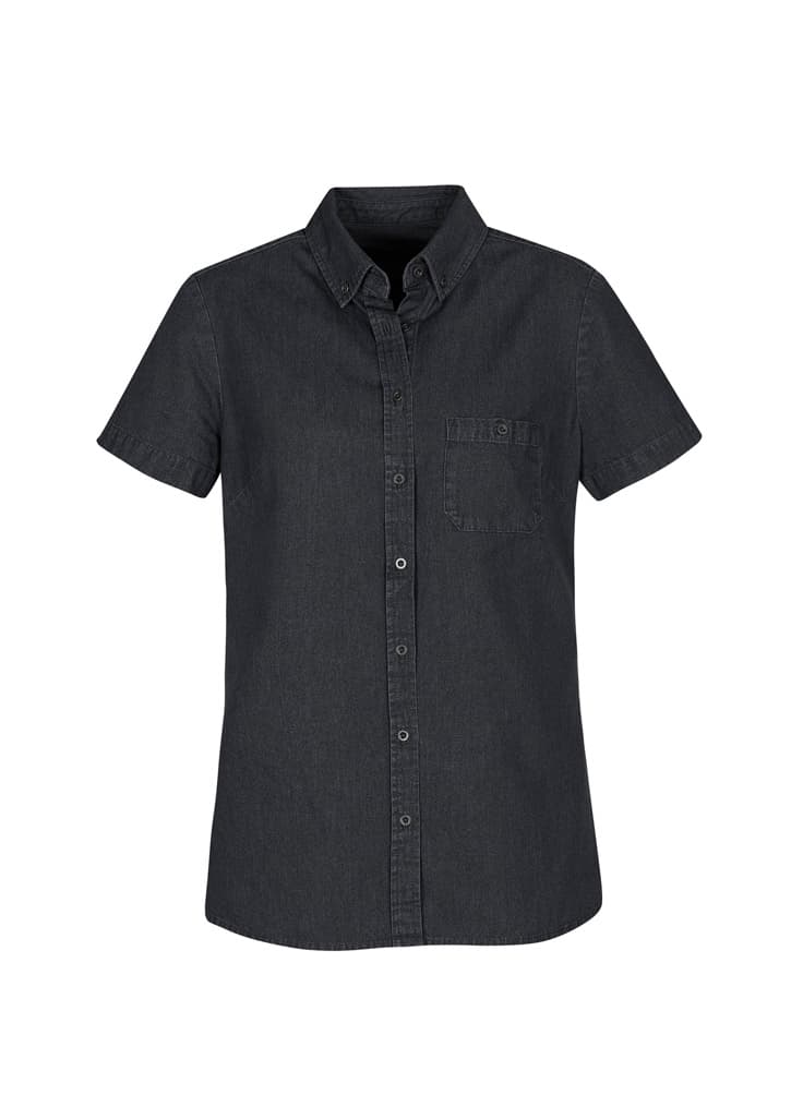 Indie Womens Short Sleeve Shirt — Black