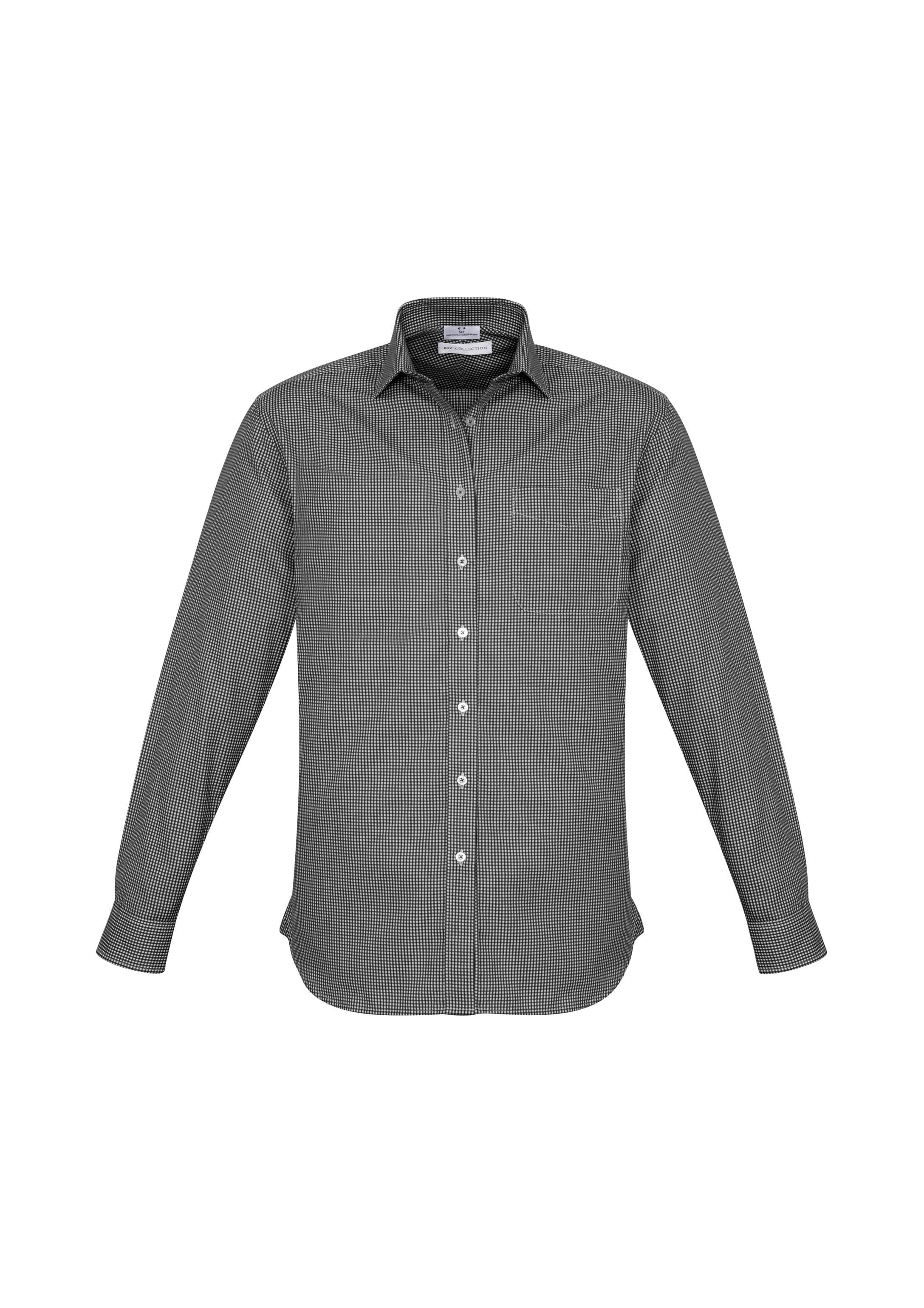 Ellison Mens Long Sleeve Shirt — Black