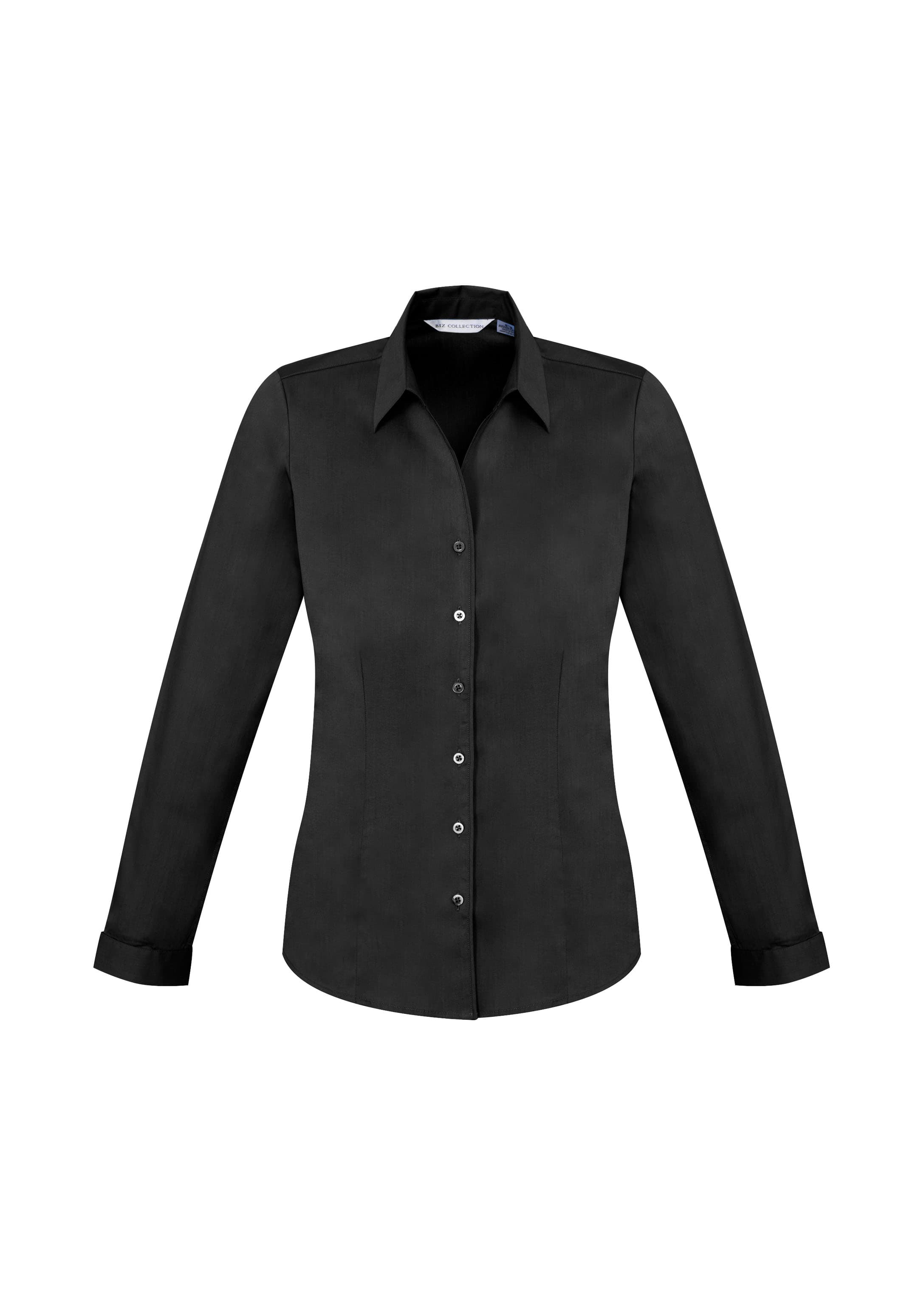 Monaco Womens Long Sleeve Shirt — Black