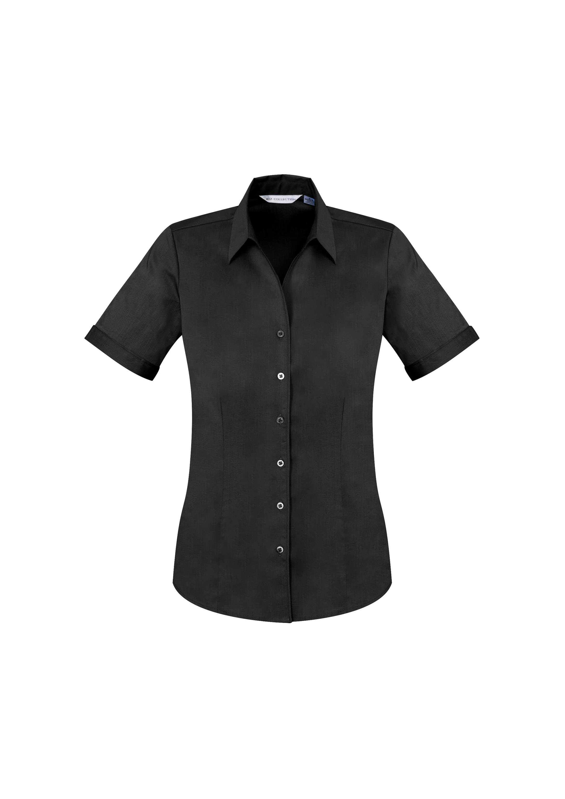 Monaco Womens Short Sleeve Shirt — Black