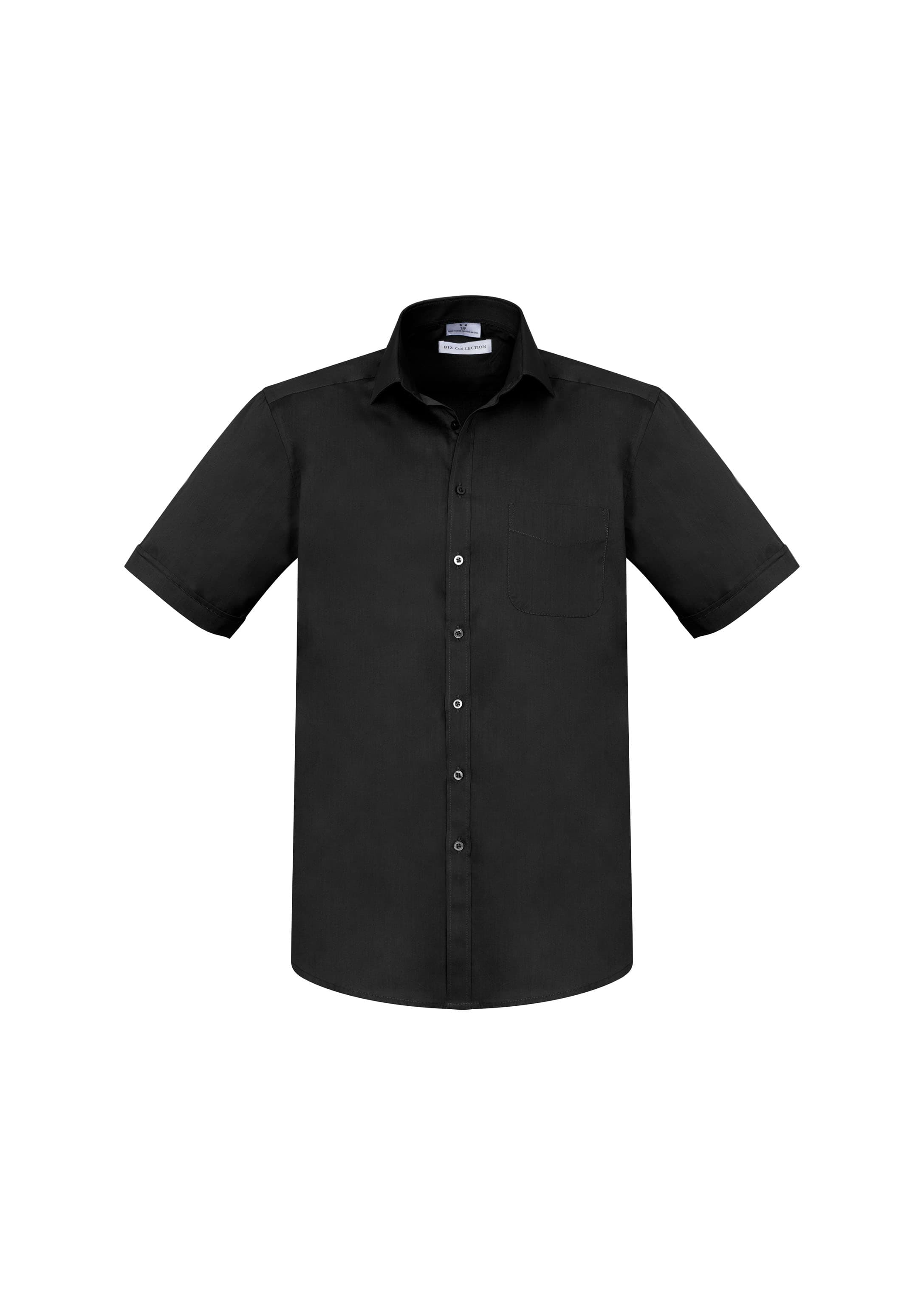 Monaco Mens Short Sleeve Shirt — Black