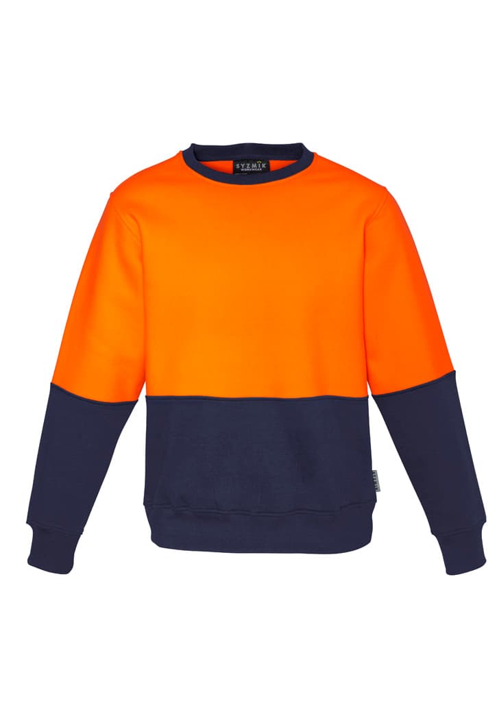 Unisex Hi Vis Crew Sweatshirt — Orange