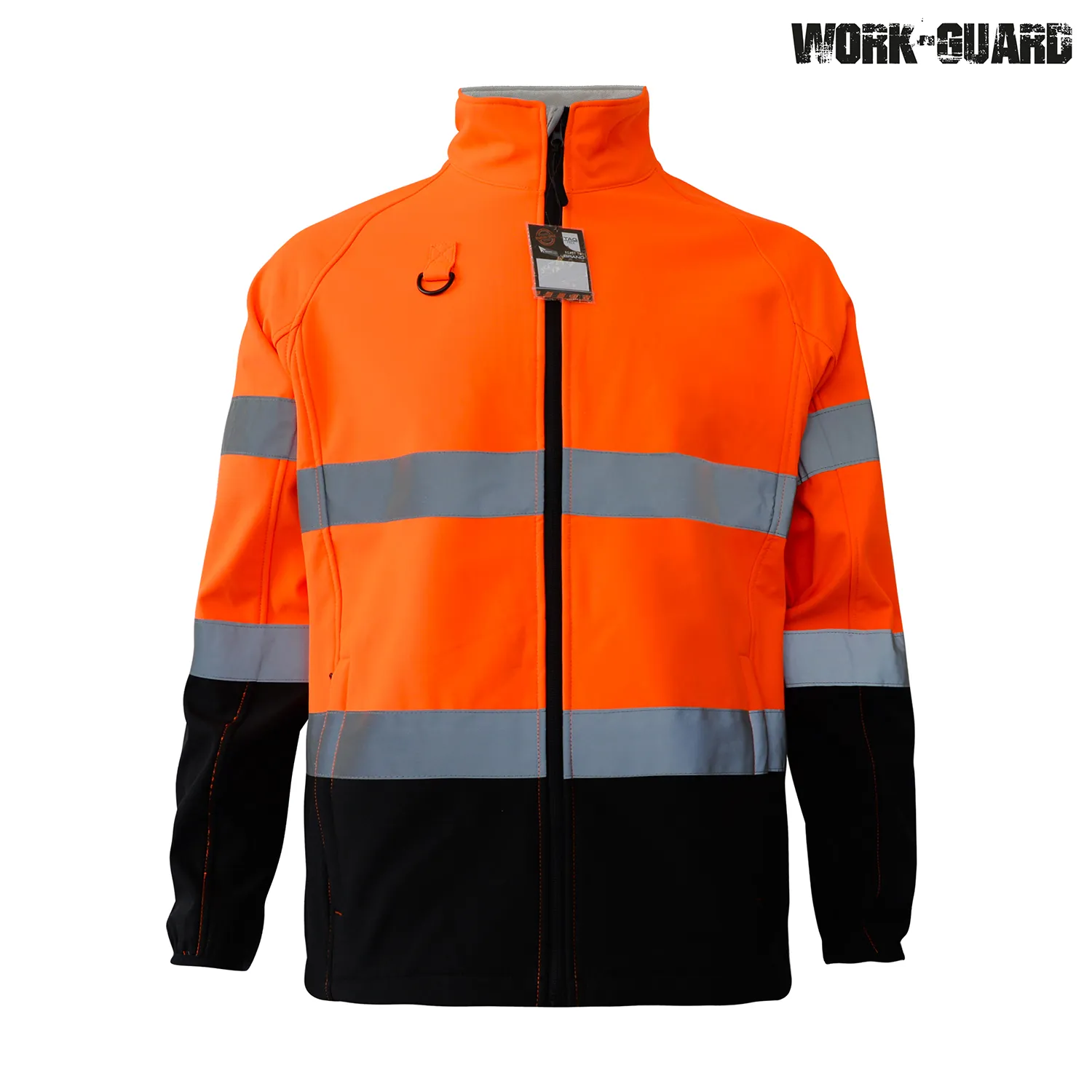 R450X Work-Guard Printable D/N Safety Softshell Jacket — Safety Orange/Black