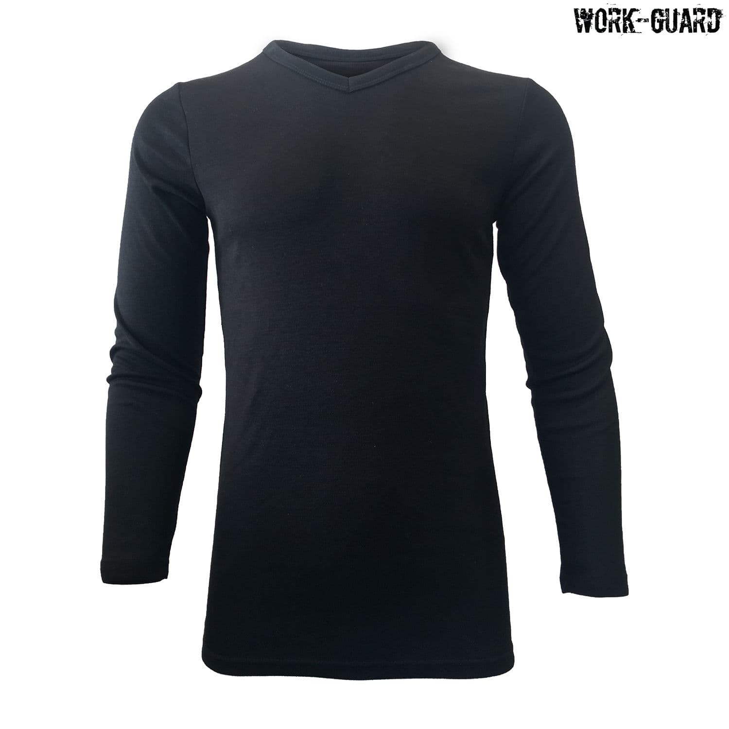 R455X Work-Guard Adult Longsleeve V-Neck Thermal — Black