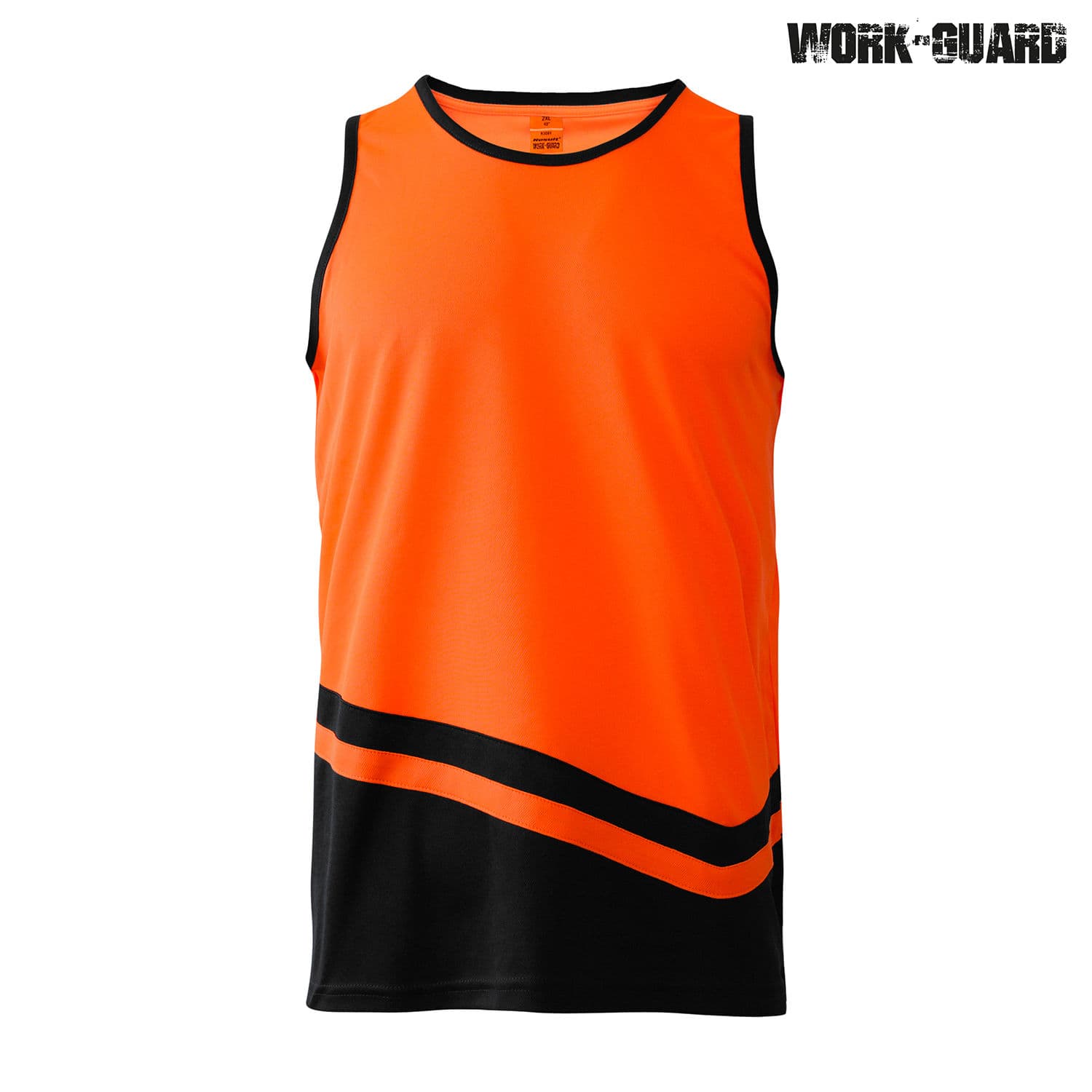 R465X Work-Guard Peak Performance Singlet — Safety Orange/Black
