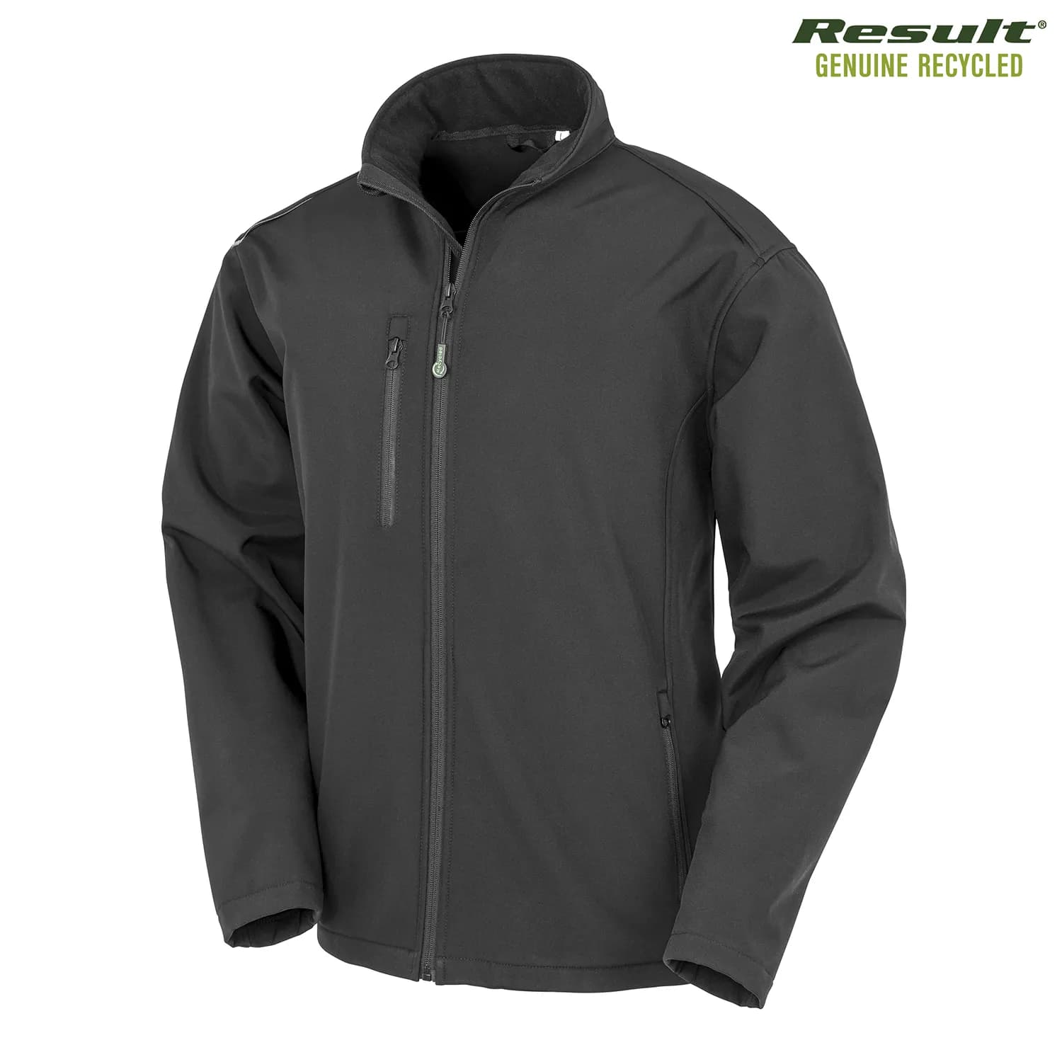 R900M Result Adult Printable Recycled 3-Layer Softshell Jacket — Black