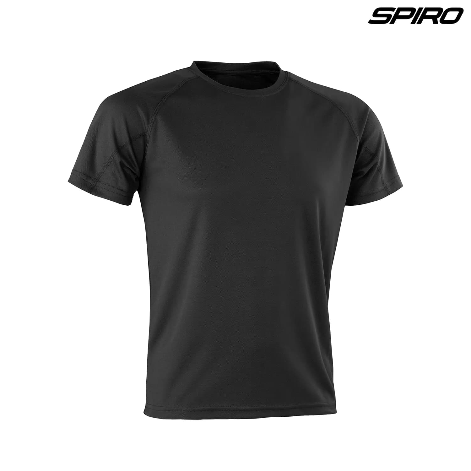 S287X Spiro Adult Impact Performance Aircool T-Shirt — Black