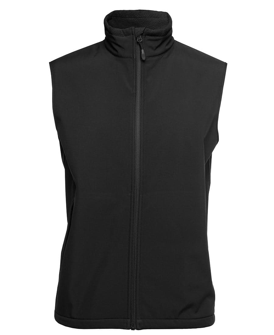 PDM THREE LAYER SOFTSHELL VEST — Black