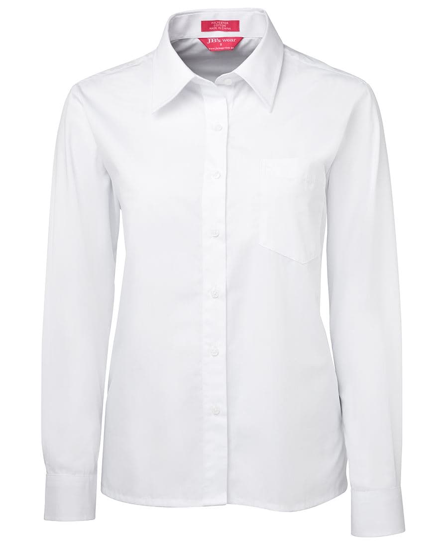 JB's LADIES L/S ORIGINAL POPLIN SHIRT — White