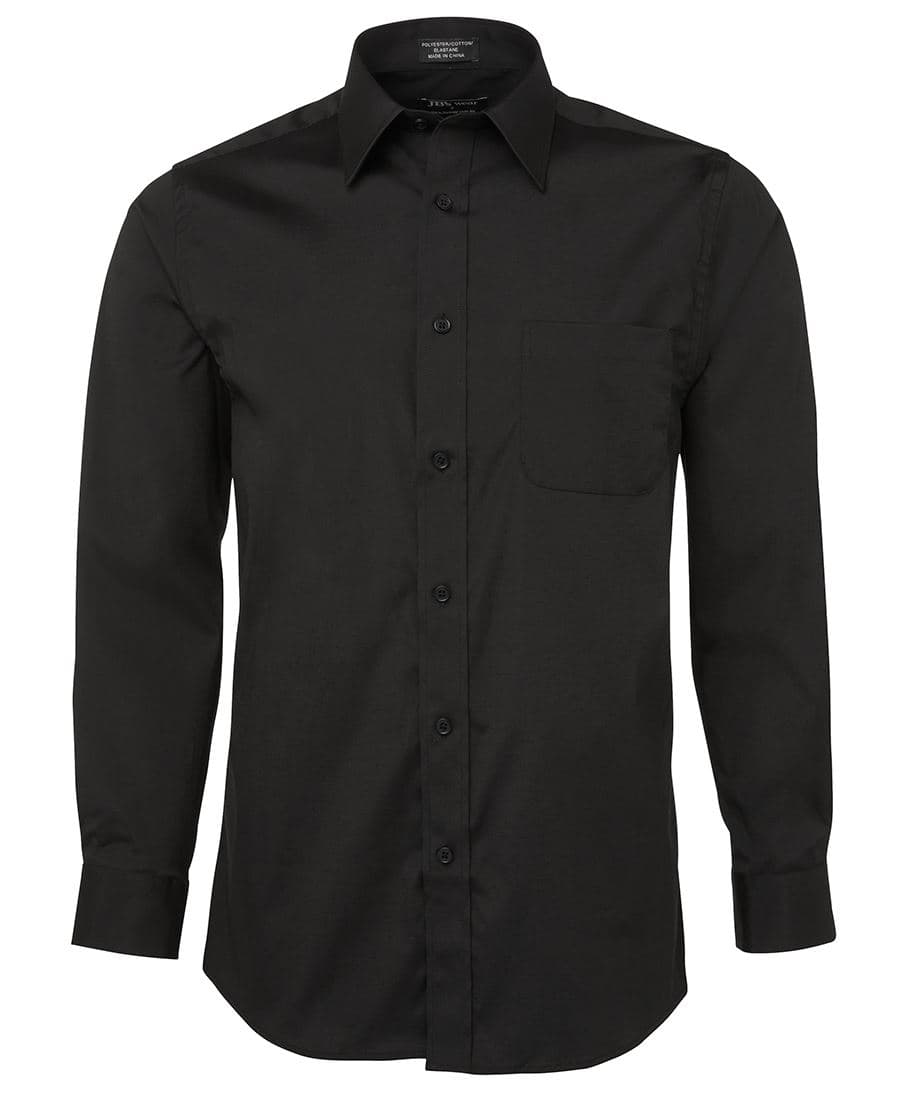 JB's URBAN L/S POPLIN SHIRT — Black