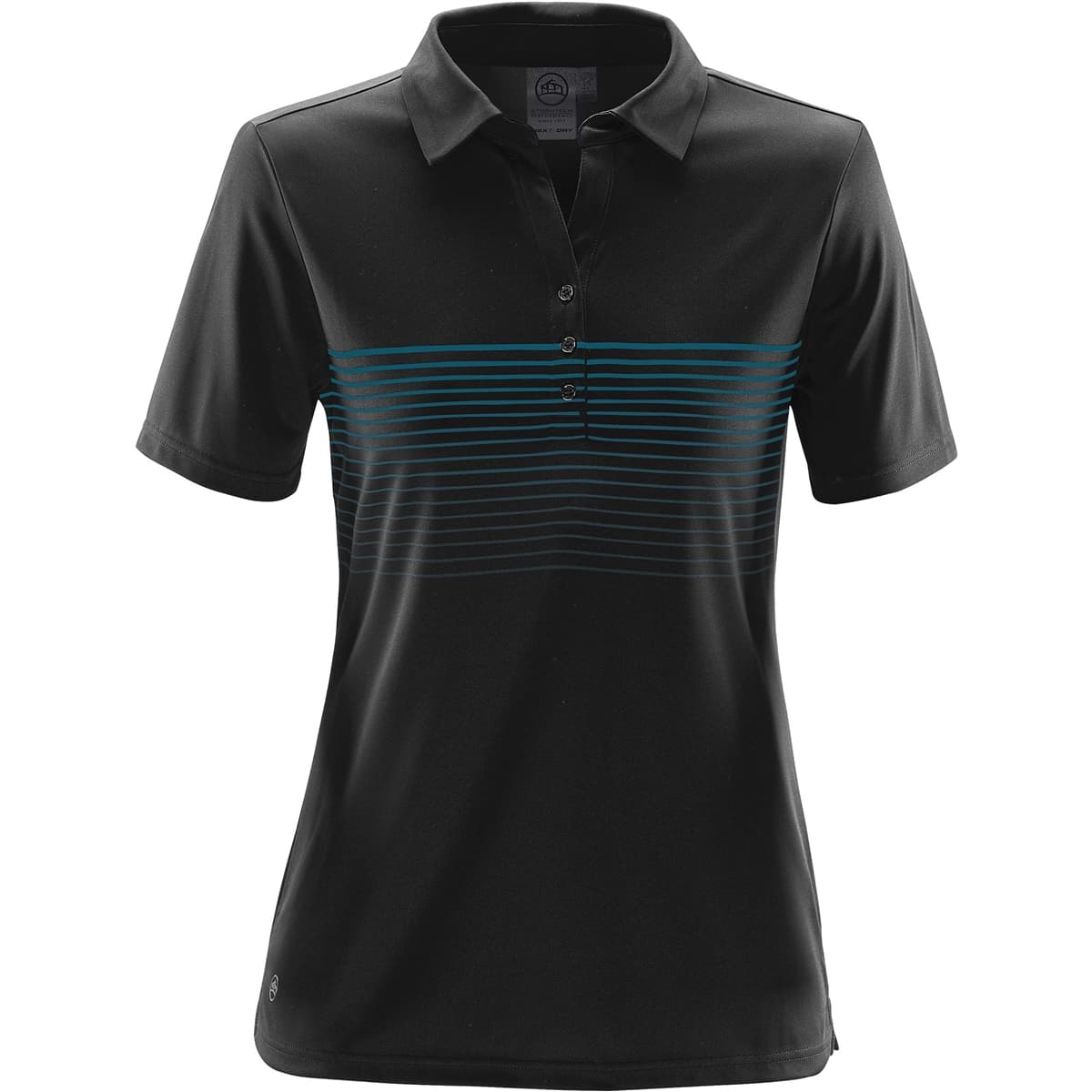 WOMEN'S WAVELENGTH POLO — Black,Burgundy