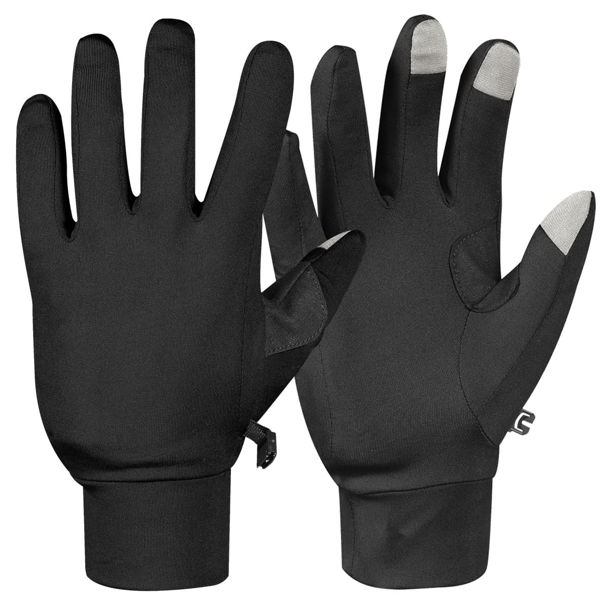 KNITTED TOUCH SCREEN GLOVES — Black