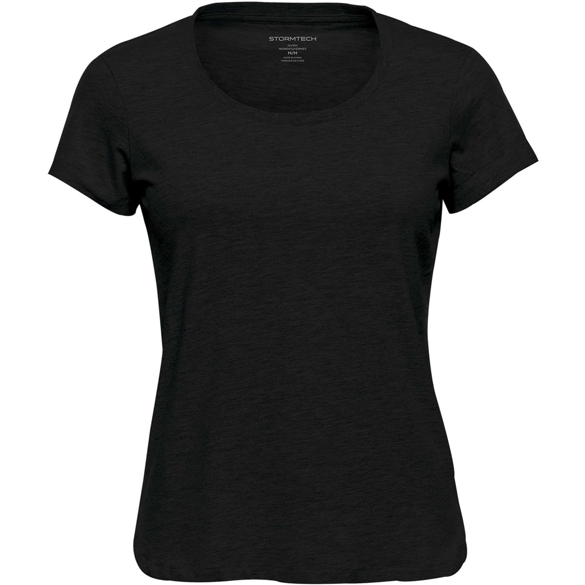 WOMEN'S TORCELLO CREW NECK TEE DENIM HEATHER-3XL — Black