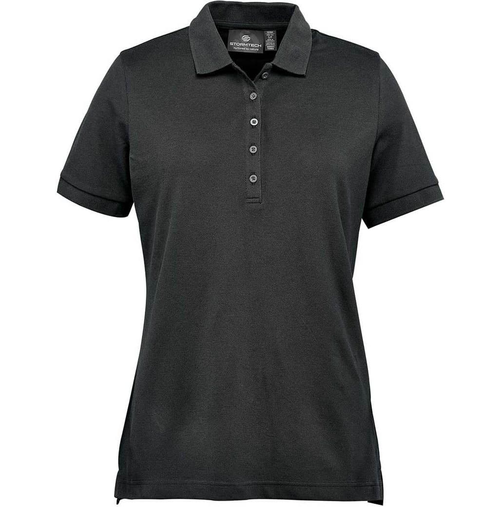 WOMENS NANTUCKET PIQUE POLO  — Black