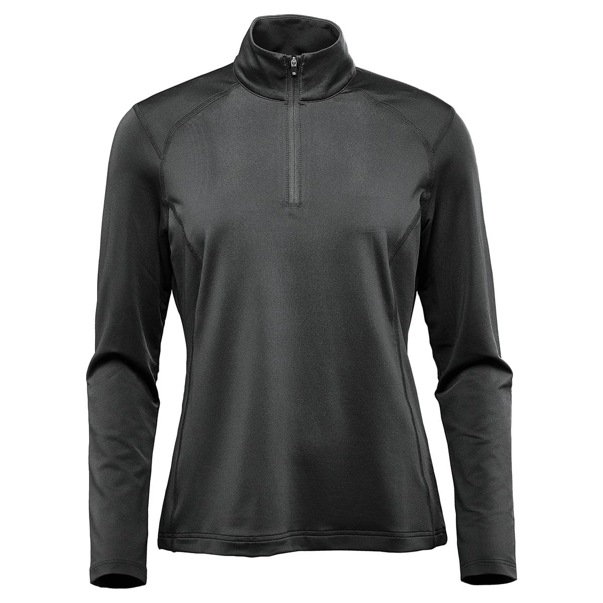 WOMENS AUGUSTA 1/4 ZIP LONG SLEEVE  — Black