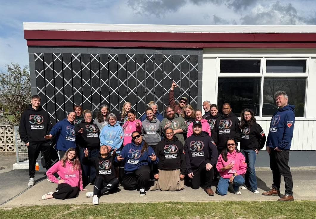 50th anniversary group in custom hoodies
