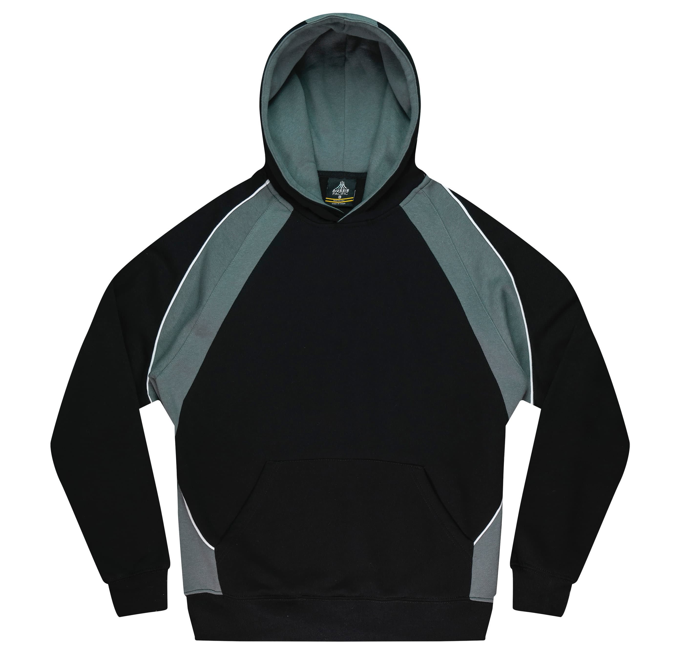 HUXLEY KIDS HOODIES - 3509 — BLACK/ASHE/WHITE