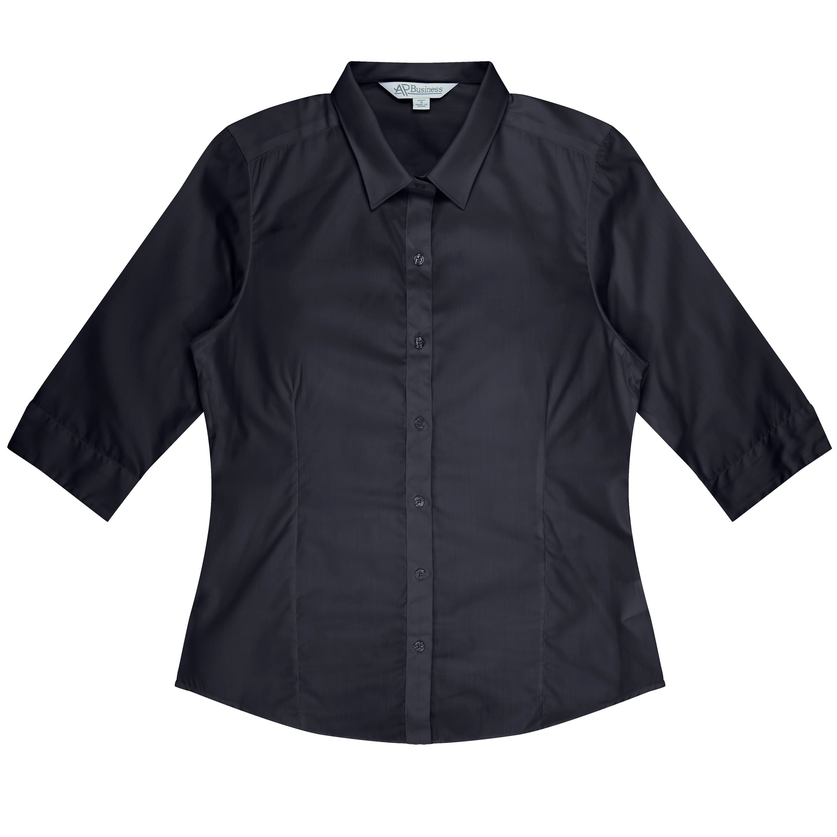 KINGSWOOD LADY SHIRT 3/4 SLEEVE - 2910T — BLACK