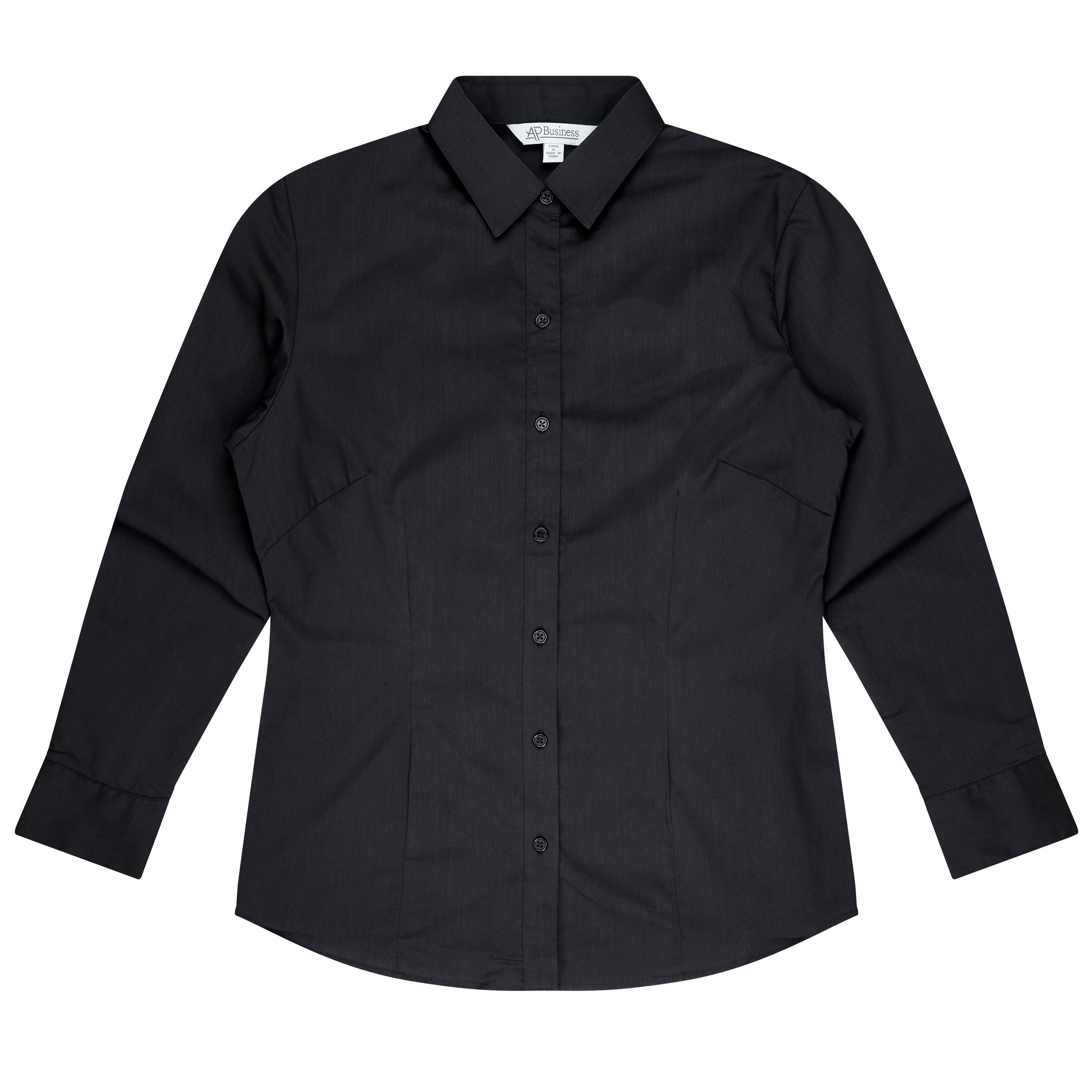 MOSMAN LADY SHIRT LONG SLEEVE - 2903L — BLACK