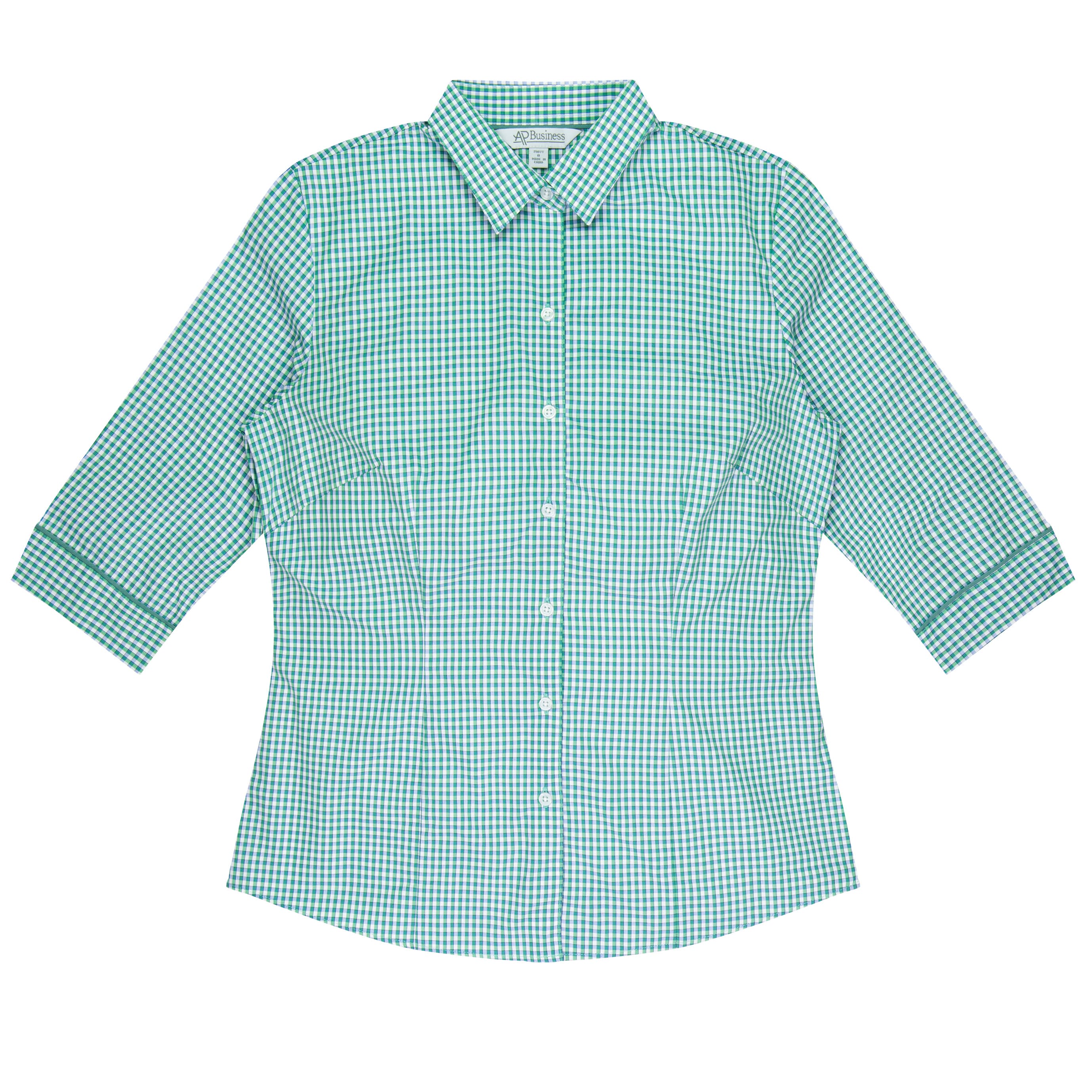 EPSOM LADY SHIRT 3/4 SLEEVE - 2907T — EMERALD