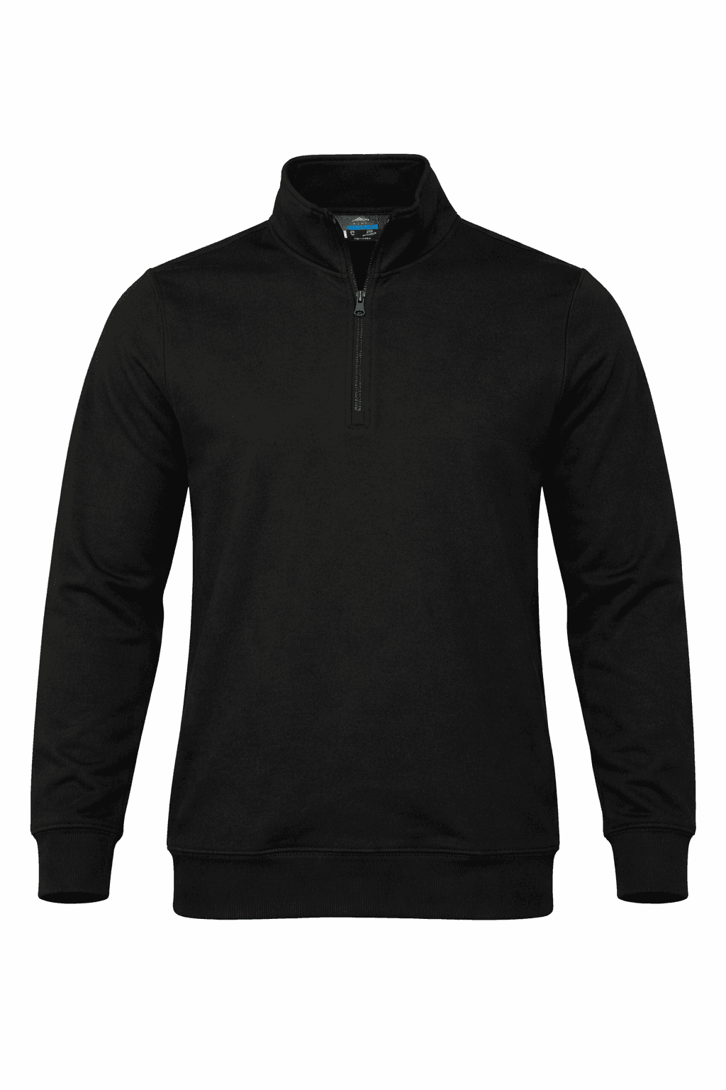 MAWSON MENS 1/4 ZIP SWEATER - 1534 — BLACK