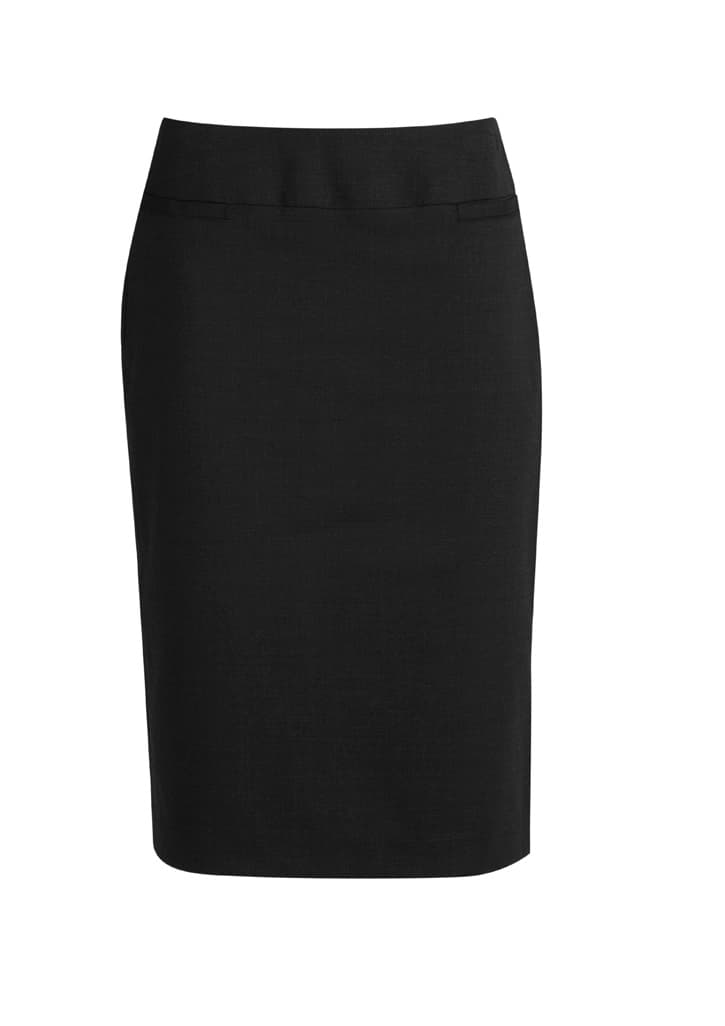 Comfort Wool Stretch Womens Relaxed Fit Lined Skirt — Black