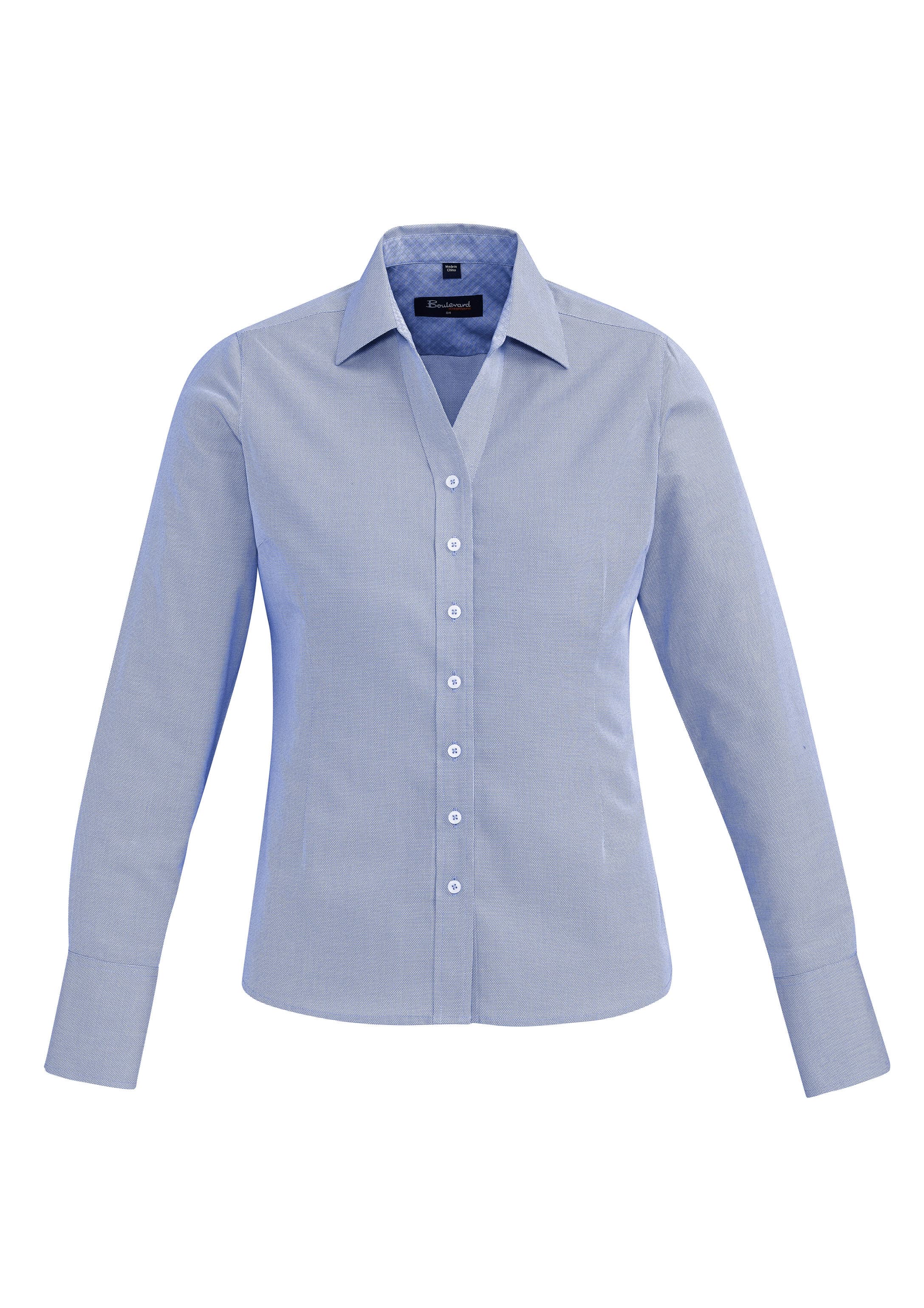 Hudson Womens Long Sleeve Shirt — Patriot Blue