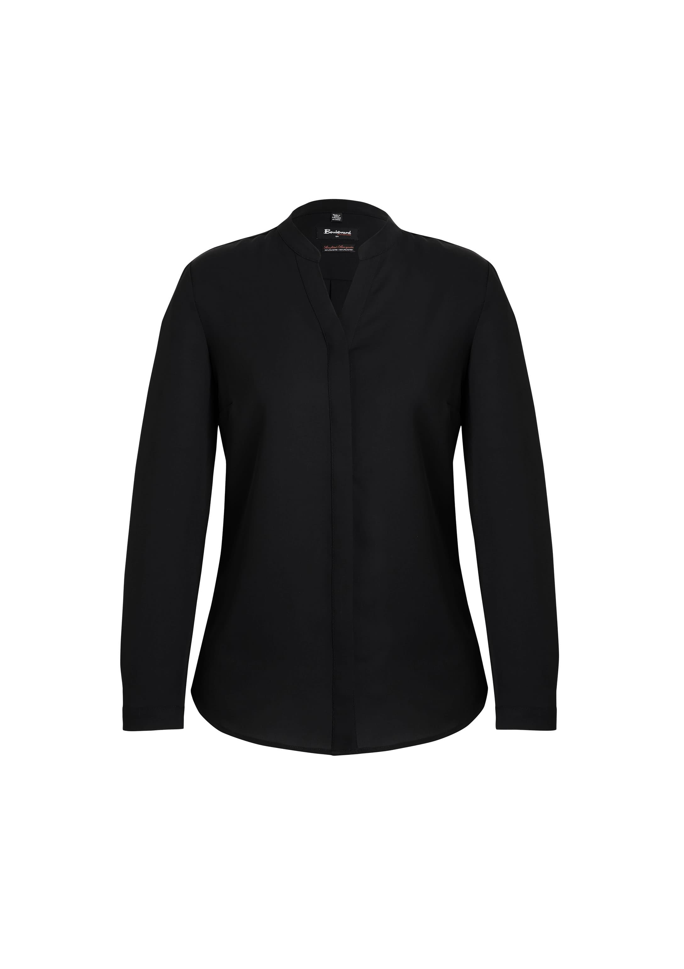 Juliette Womens Long Sleeve Blouse — Black