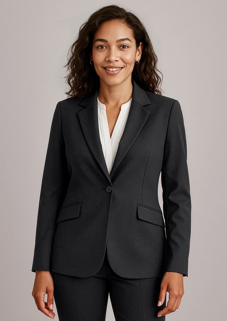 Siena Womens Longline Jacket — Black
