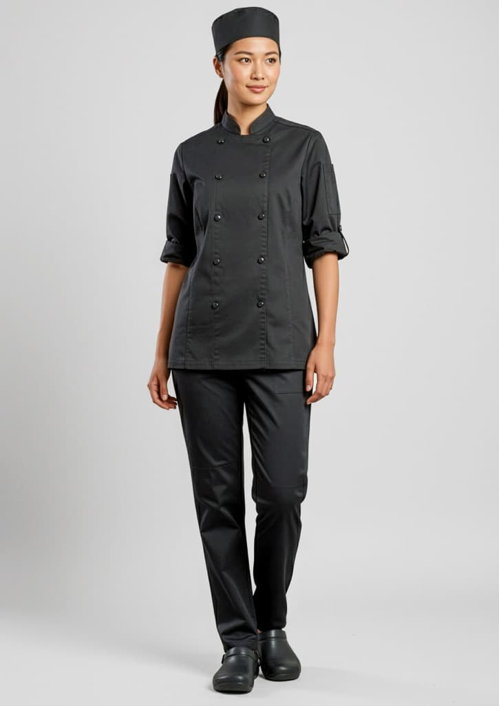 Saffron Womens Chef Flex Pant — Black