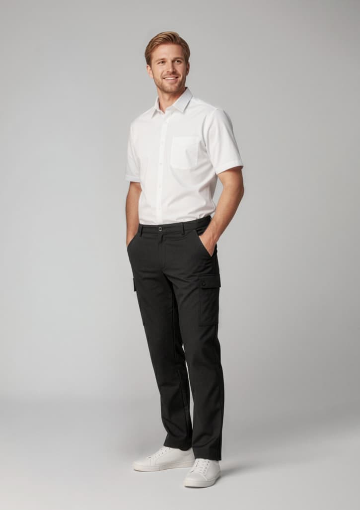 Comfort Waist Mens Cargo Pant — Black