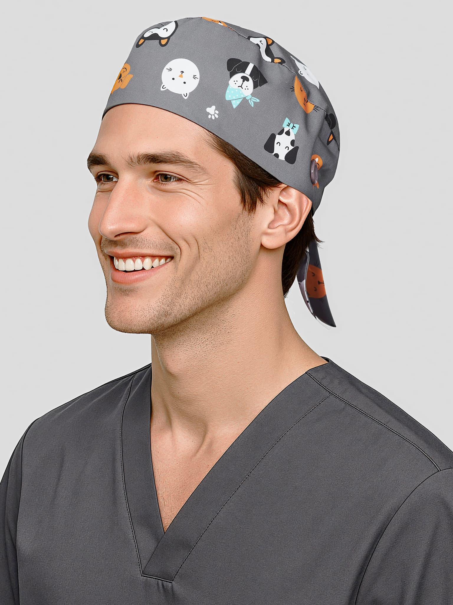 Printed Unisex Scrub Cap — Cheeky Pets